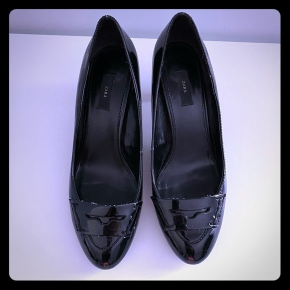 Zara black heels shoes - Size 7 - Picture 1 of 9